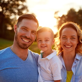 Family smiling