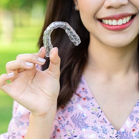 Woman with Invisalign